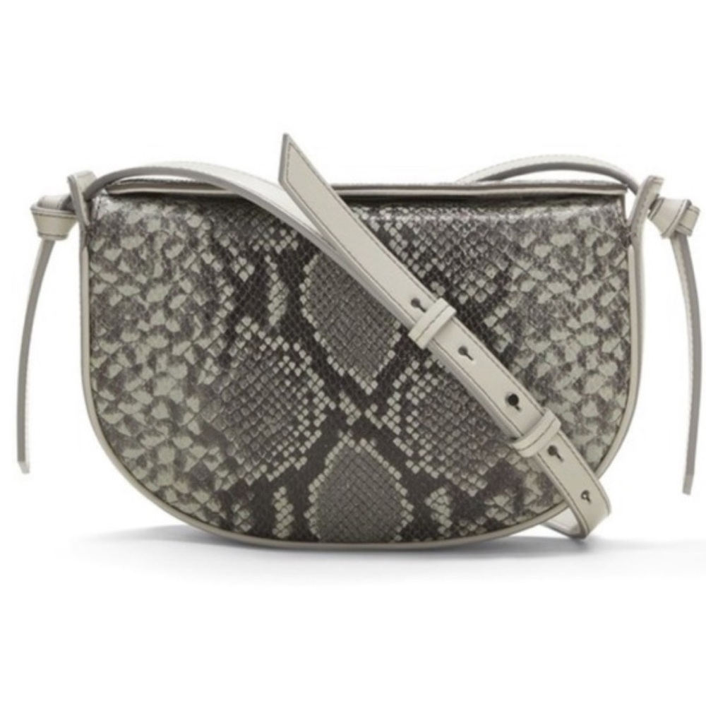 Banana Republic Snakeskin Embossed Split Cow Leather Crossbody Bag NWOT
